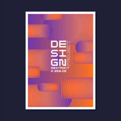 Poster - Composition with dynamic and geometric shapes. Abstract background for design. A template for advertising in a modern style.