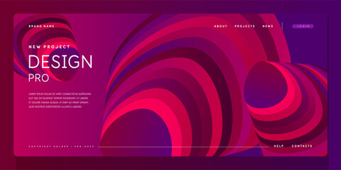 Fototapete - Template for the design and placement of text. An illustration for posting information. Modern stylish graphics with geometric shapes. A page for the Internet.