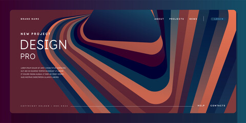 Poster - Template for the design and placement of text. An illustration for posting information. Modern stylish graphics with geometric shapes. A page for the Internet.