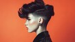 © mohsin - A dramatic hairstyle with a high top and shaved sides, combining modern and retro influences