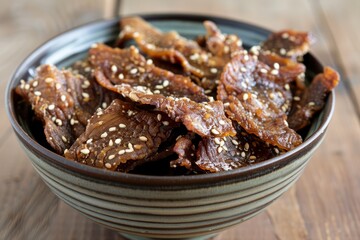 Canvas Print - Chicken strips soaked in soy sauce