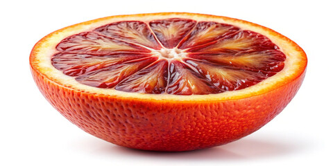 Wall Mural - Red blood orange isolated on white background