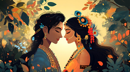 Radha and Krishna (symbol of Devine Love)