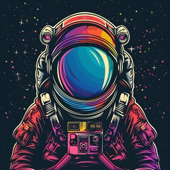 Poster - illustration of space explorer