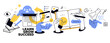 © PureSolution - Education. Vector illustration banner of education, learning, back to school, online course and training, distance education and e-learning.