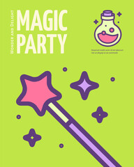 Wall Mural - 24_06_Magic_Halloween_Magic_party_poster.eps