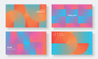 © TWINS DESIGN STUDIO - Set of template background design vector. Collection of creative abstract gradient vibrant colorful perspective geometric shape background. Art design for business card, cover, banner, wallpaper.