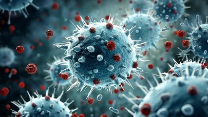 Aufkleber - A close up of a bunch of red and blue balls with a white center