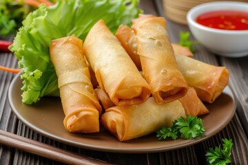 Sticker - Famous Chinese appetizer Crispy deep fried rolls