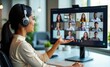 © Reubens Stock Photos - Professional Indian Female Conducting a Remote Team Video Conference