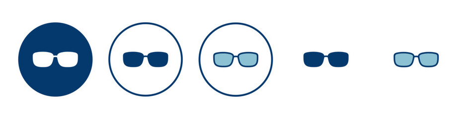 Sticker - Glasses icon vector isolated on white background. Stylish Eyeglasses. Glasses vector. Optical concept