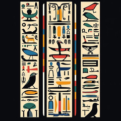 Wall Mural - Vector_graphic_of_hieroglyphics