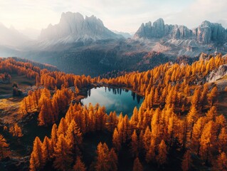 Wall Mural - Lake with surrounding trees