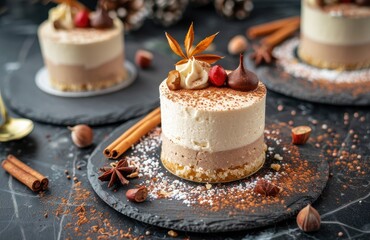 Poster - French Mont Blanc cake with chestnut cream