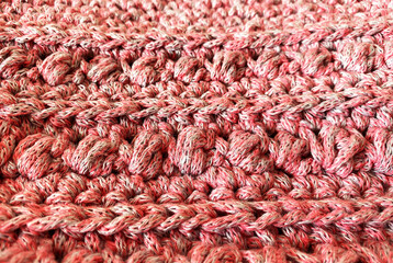 Pink knitting pattern for background