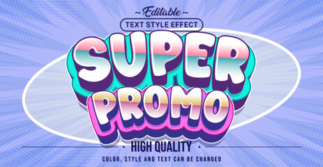 Poster - Editable text style effect - Super Promo text style theme.