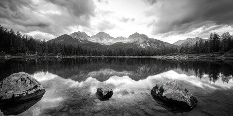 Poster - Mountain Lake Landscape