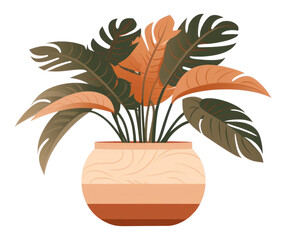 Sticker - PNG Plant houseplant vase leaf.