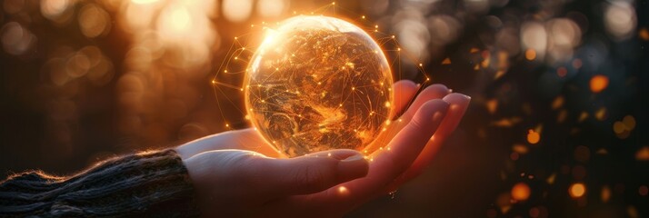 Poster - A hand cradles a glowing orb, symbolizing hope, potential, opportunity, growth, and the future.