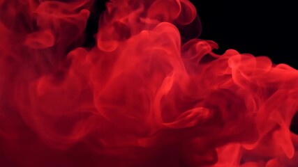 Poster - Vibrant Red Smoke Swirls in Abstract Fluid Motion Background