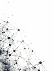 Poster - a minimalist abstract image symbolizing connection, communication, technology, network, and data.
