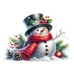 Wall Mural - Christmas Snowman