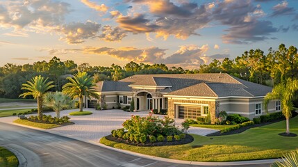 A beautiful modern house in a lush green setting.