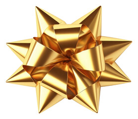 Sticker - PNG Metallic bow gold shape white background.