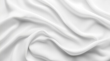 Poster - soft white fabric draped elegantly on a surface showcasing gentle folds and textures