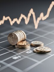 Poster - A close-up of a financial report showing declining bond prices due to rising interest rates, emphasizing the need for investment strategy adjustments.