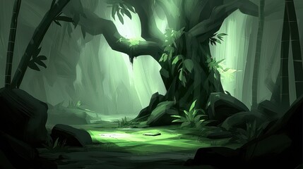 Wall Mural - Mystical Forest Clearing.