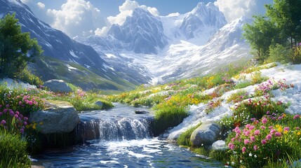 Poster - mountain river in the mountains