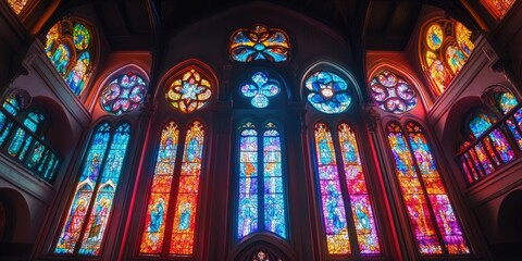 Wall Mural - Church Stained Glass Window