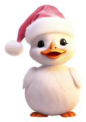 Poster - PNG Cute duck christmas snowman cartoon.