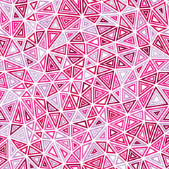 Poster - abstract pattern of triangles. compact triangles size. multiple repeated inner triangles. multicolor