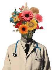 Poster - PNG Doctor flower doctor adult.