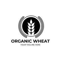 Canvas Print - wheat / grain icon vector logo design template