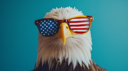 eagle wearing glasses