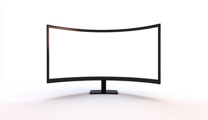 Poster - A png file of an isolated cutout object with a shadow on a transparent background of a large modern black TV.