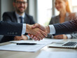 © Aesthetic - close up of business people shaking hands