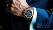© Александр Марченко - Businessman wearing luxury wrist watch with blue dial