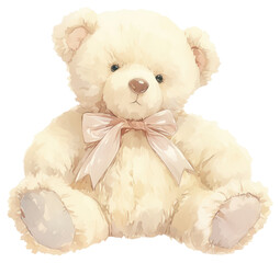 Sticker - PNG Adorable fluffy teddy bear illustration