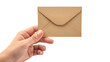 © PNG World - Hand holding envelope card isolated on transparent background, PNG
