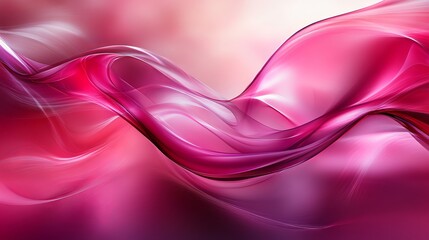 Canvas Print - Soft pink waves with fluid motion in an abstract design