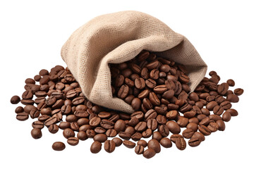 Wall Mural - PNG Coffee bag roasted white background.