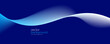 © Sylverarts - Flowing dark blue curve shape with soft gradient vector abstract background, relaxing and tranquil art, can illustrate health medical or sound of music.