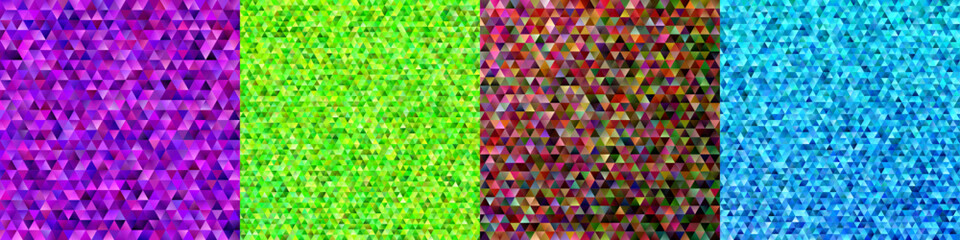 Poster - Abstract triangle polygon background set