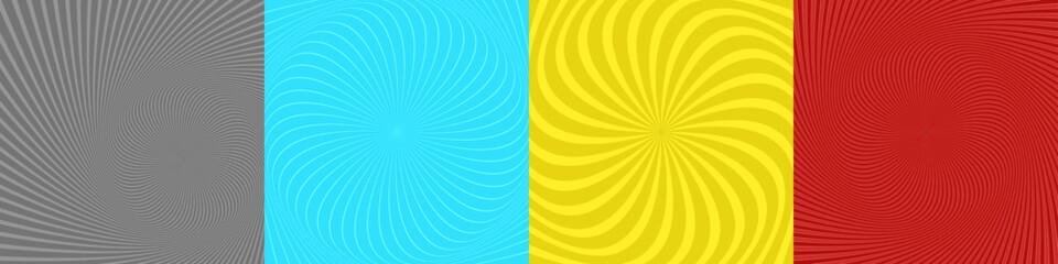 Poster - Abstract geometric ray burst background set