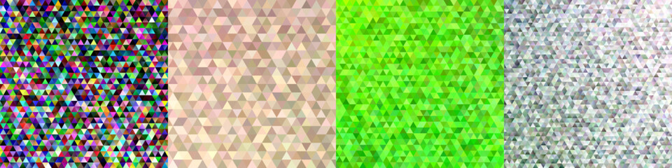 Poster - Abstract triangle polygon background set