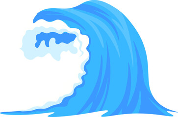 Wall Mural - Wave icon. Flat style. Swirl icon.